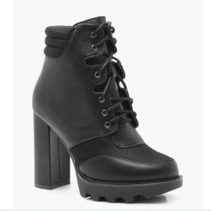 boohoo lace up hiker boots